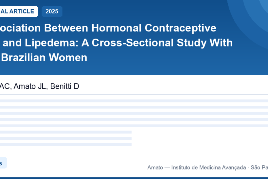 Anticoncepcional hormonal e lipedema: o que diz o estudo transversal