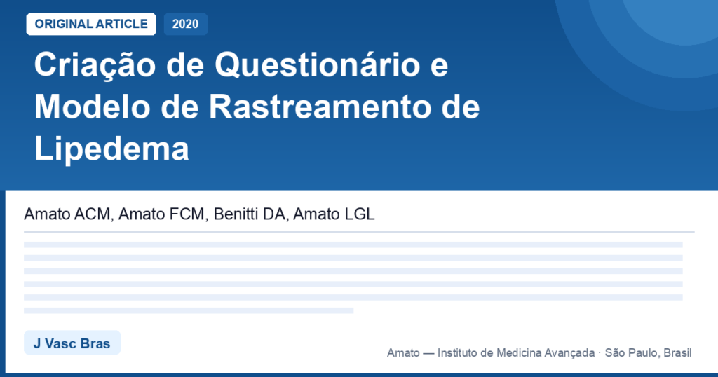 Questionário de rastreamento de lipedema: como identificar precocemente