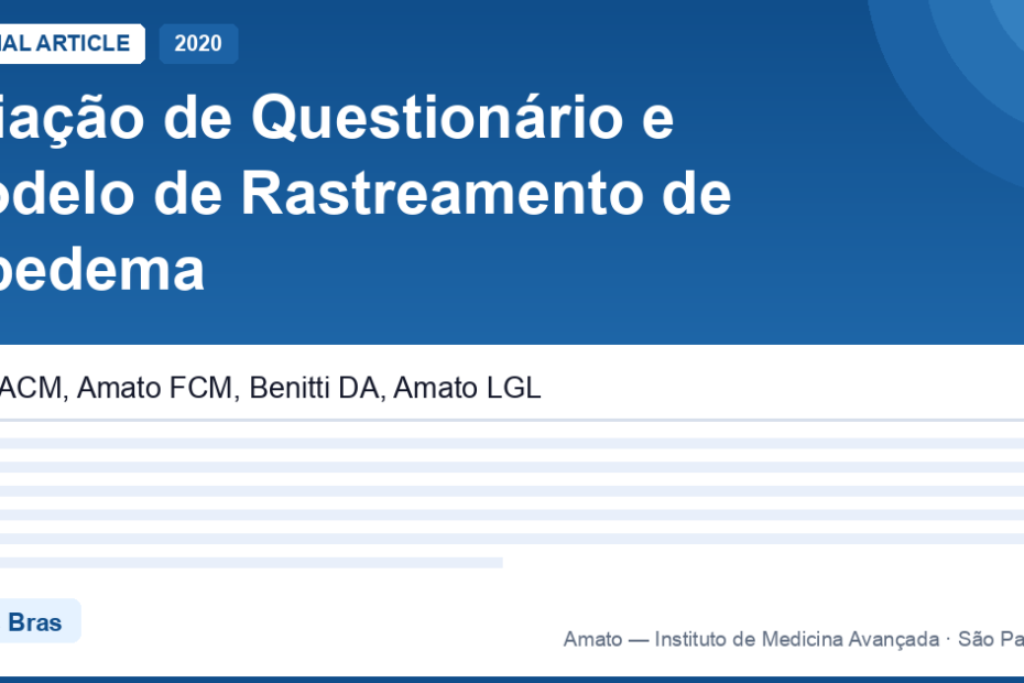 Questionário de rastreamento de lipedema: como identificar precocemente