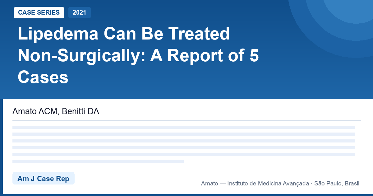 Lipedema sem cirurgia: 5 casos de tratamento conservador bem-sucedido