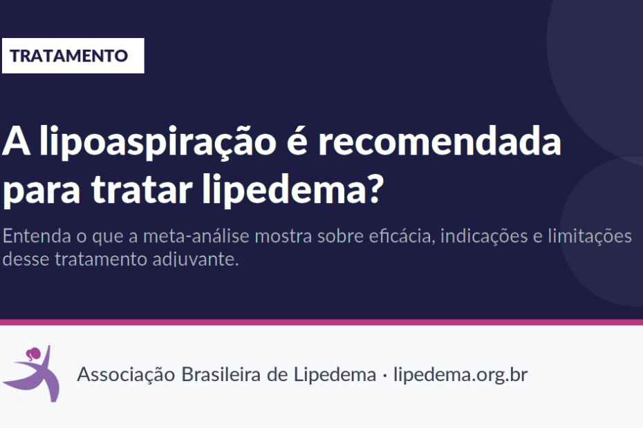 A lipoaspiração é recomendada para tratar lipedema?