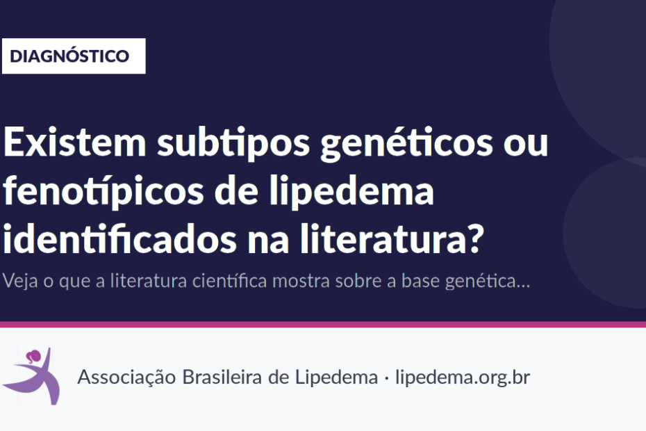 Existem subtipos genéticos ou fenotípicos de lipedema identificados na literatura?