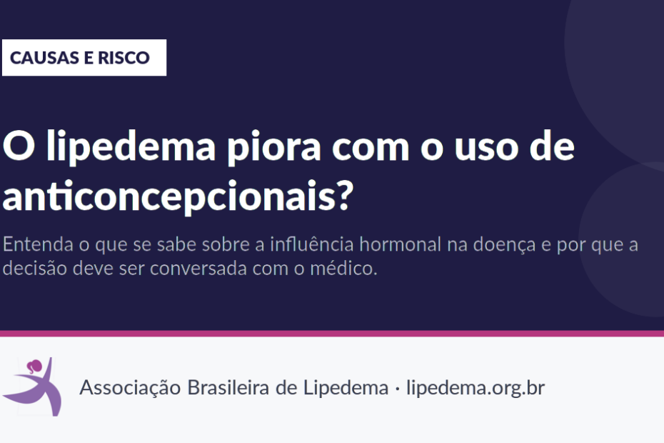 O lipedema piora com o uso de anticoncepcionais?