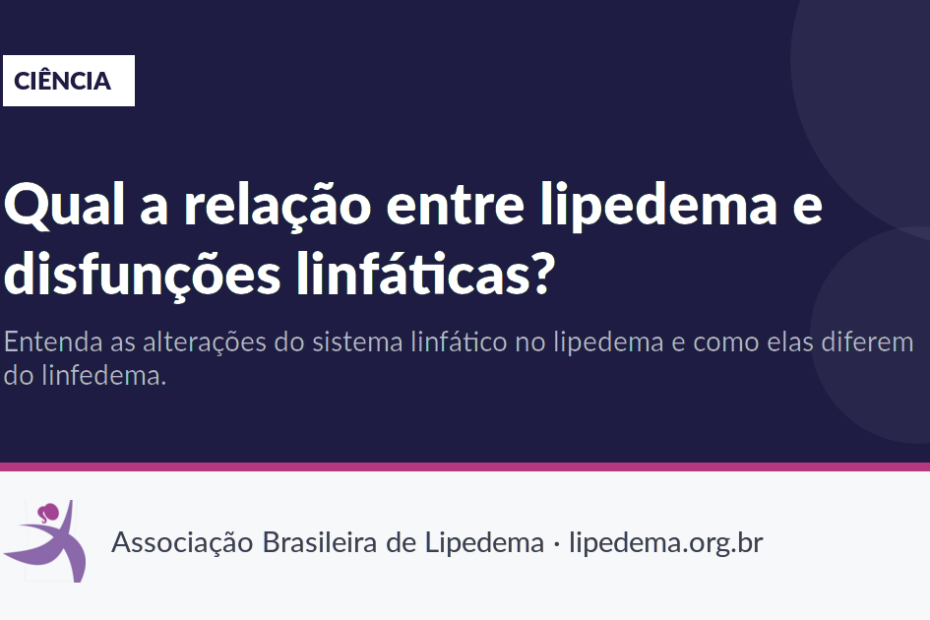 Qual a relação entre lipedema e disfunções linfáticas?